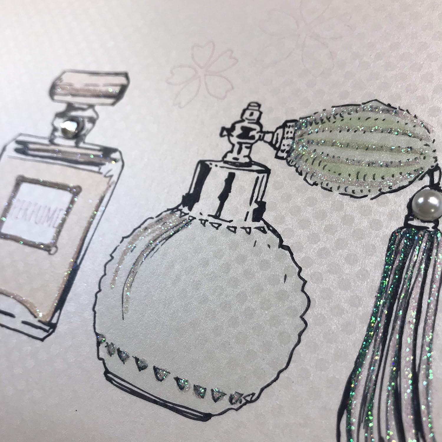 WHITE COTTON CARDS Large Perfume Bottles, Happy Special Friend Handmade Birthday Card, XE4a-SF