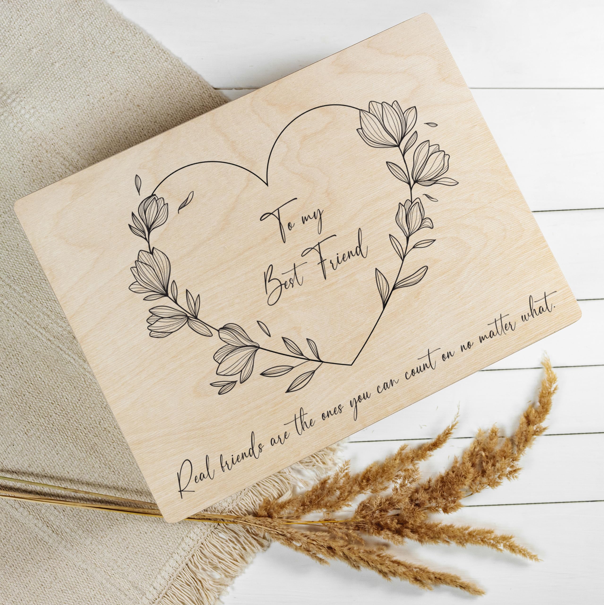 Creative DECO Caja Madera de Recuerdos Personalizada con Texto Deseos para