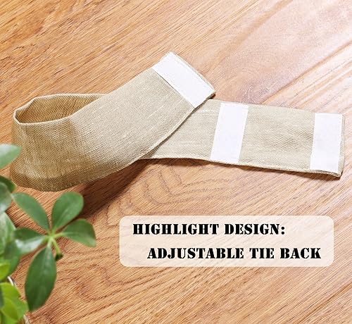 Miniatura 5 de H. Versailtex Lino Natural y Poly semi-láminas Premium suaves y ricos materiales paneles de cortina con abrazadera ajustable para patio puertapuerta