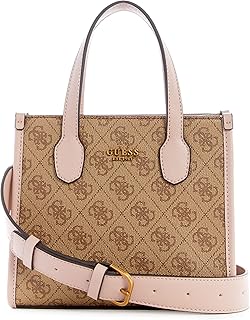 GUESS Silvana Mini Tote, Latte Logo/Rosewood