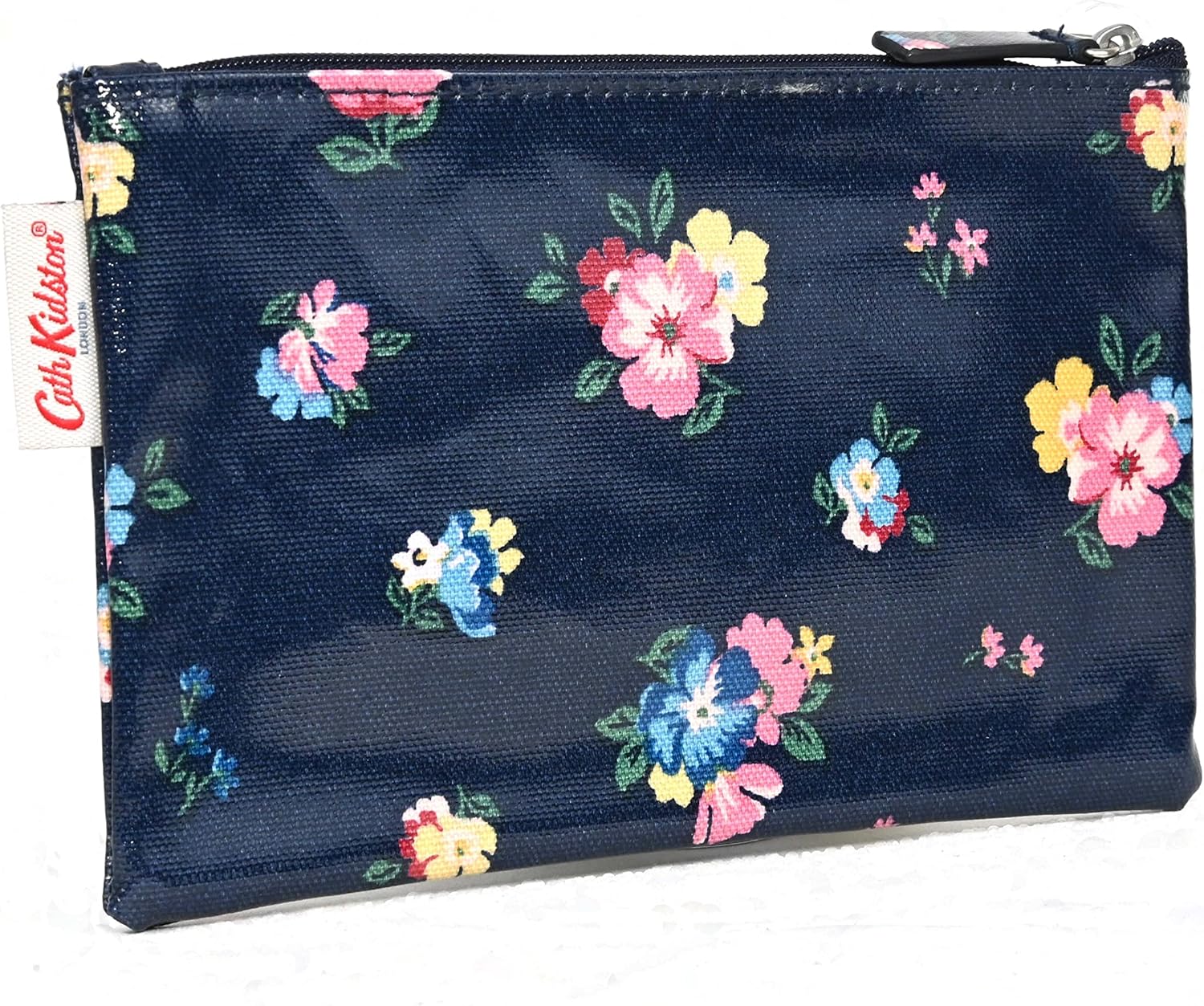Cath Kidston Pencil Case Pouch Zip Purse Park Meadown Bunch in Navy