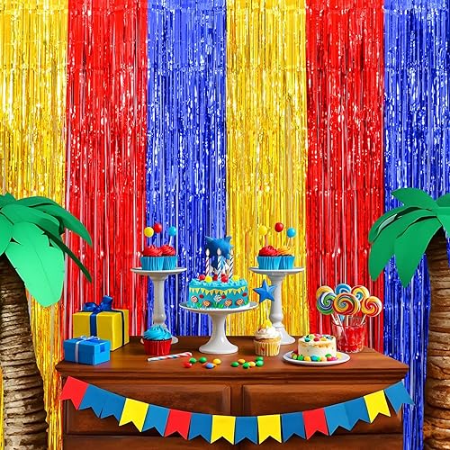 Miniatura 2 de LOLStar Decoraciones de fiesta de cumpleaños con temática de erizo, paquete de 2 suministros de fiesta de animales de dibujos animados dorados,