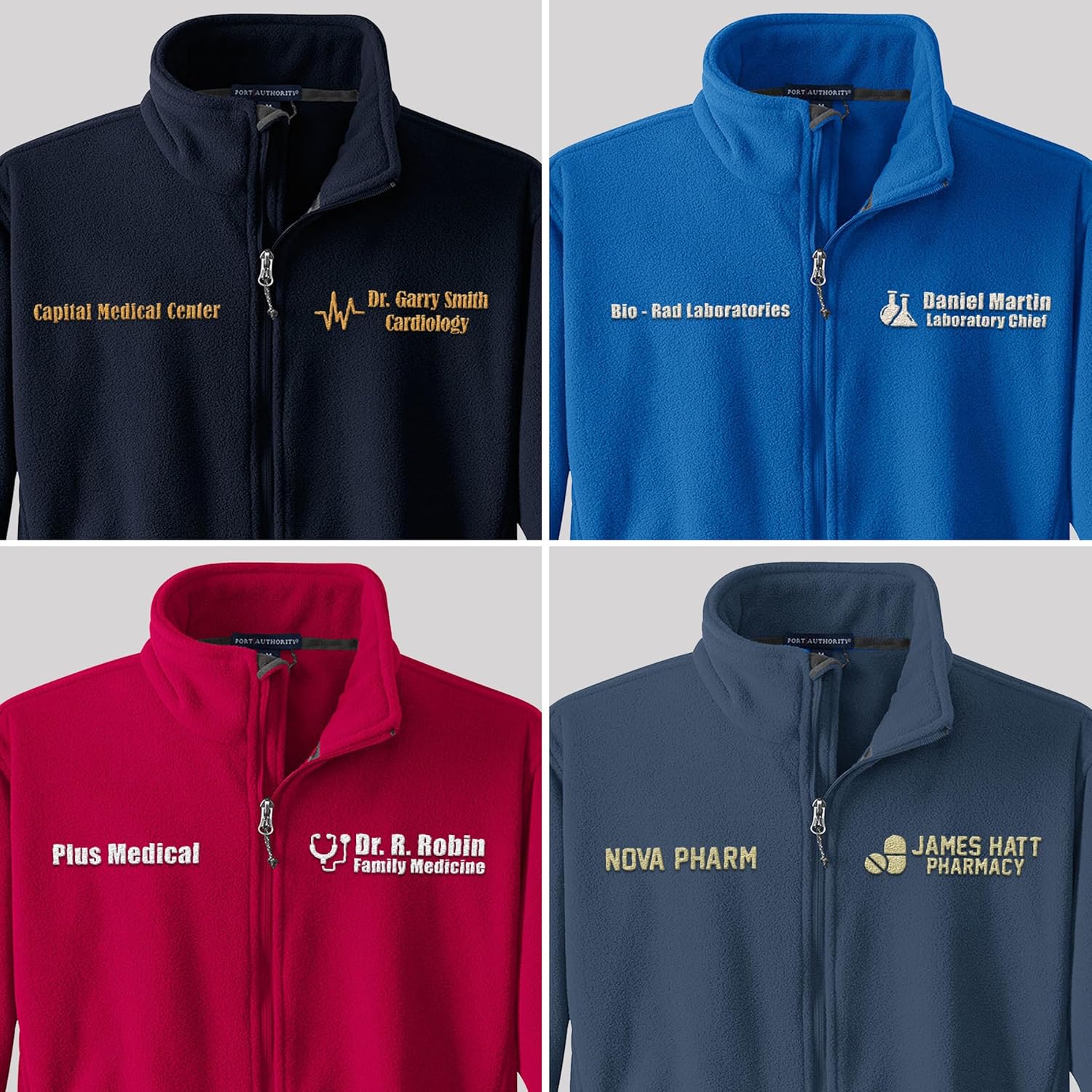 NACRE APPAREL Custom Embroidered Midweight Fleece Jacket for Men & Women Personalized Nurse Fleece Jacket - Image 7