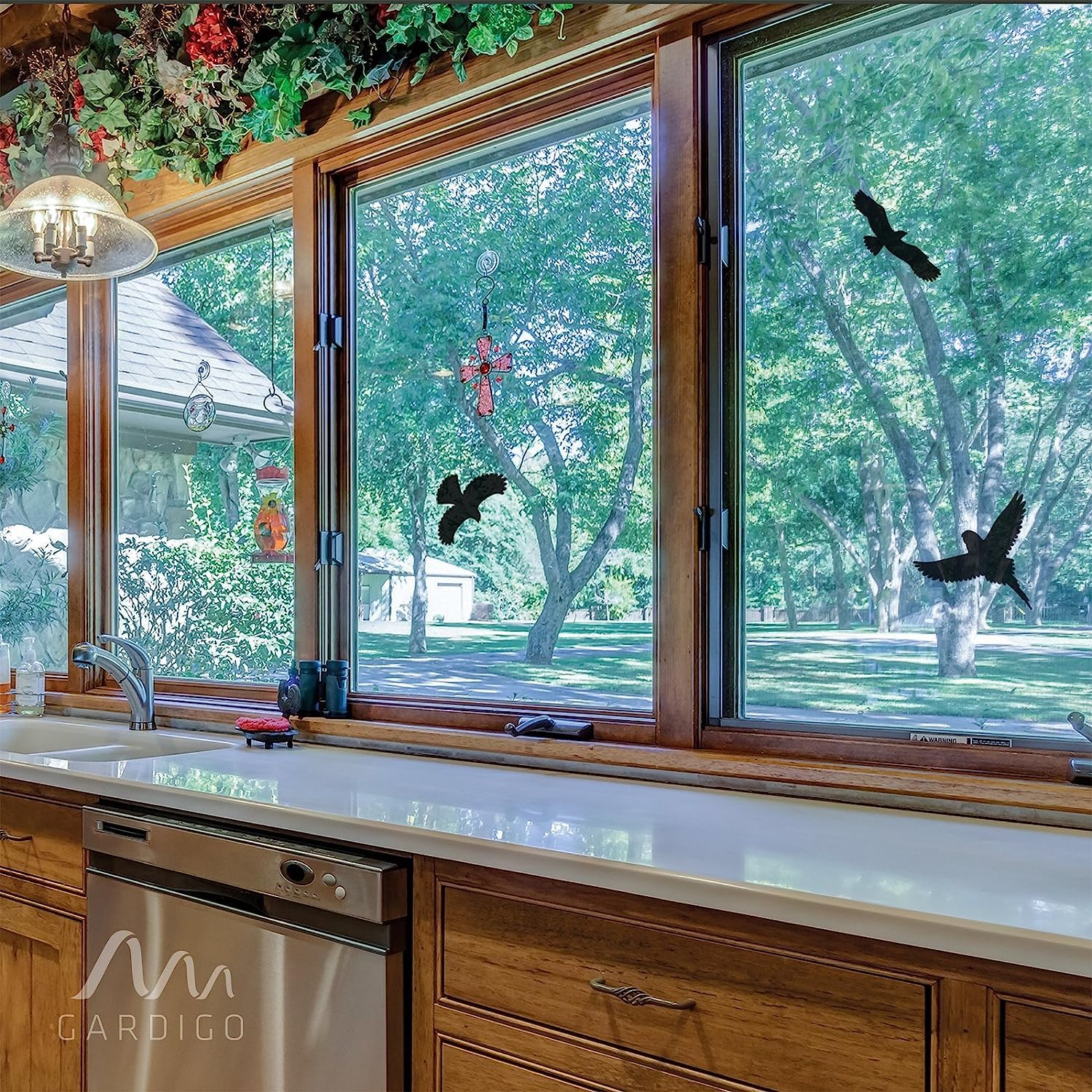 Adesivi Anticollisione Per Uccelli - 10 Pezzi, Sagome Nere Per Finestre, Protezione Uccelli E Vetri - Foto 8