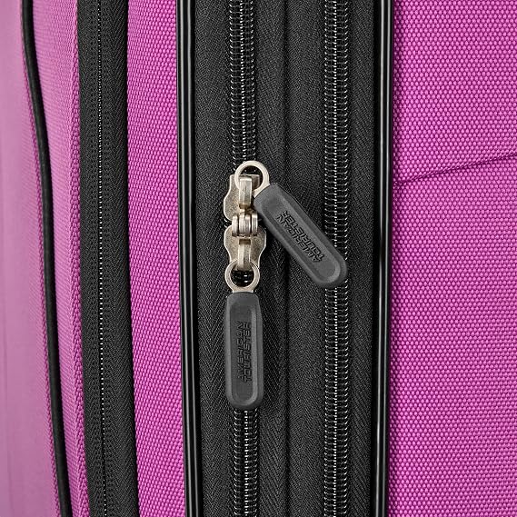 American Tourister 4 KIX 3.0 Checked-Large Softside Expandable Luggage with 4 Spinner Wheels, Hyper Violet