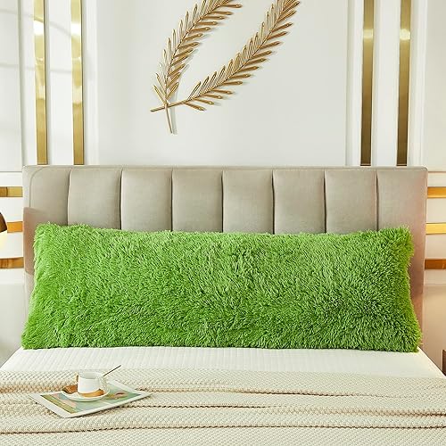 Miniatura 2 de JAUXIO Funda de almohada de piel sintética esponjosa de lujo, de felpa, decorativa, de cuerpo sólido, ultra suave y acogedora, cierre de cremallera,