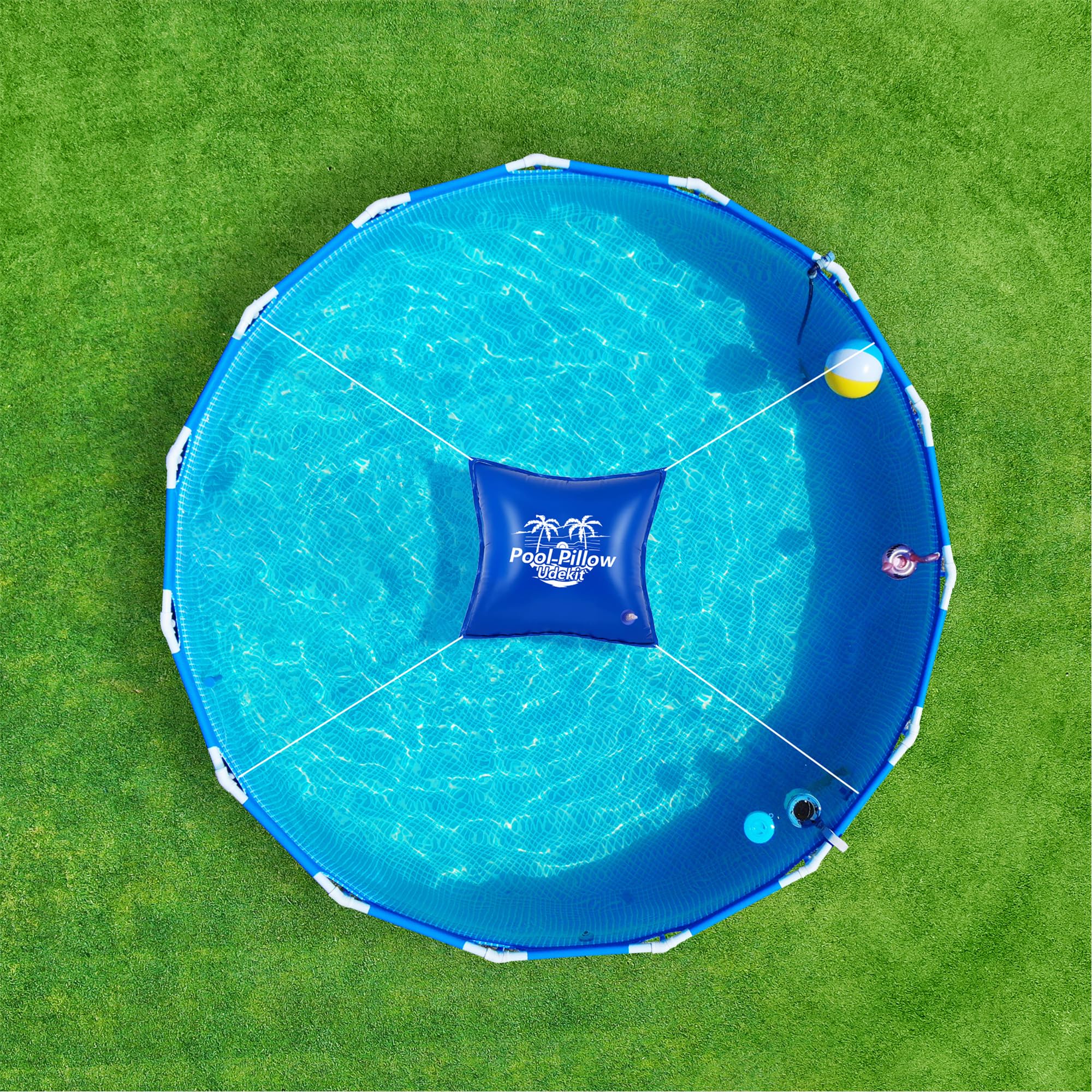 Piscina Aire Almohada Inflable Flotante Anticongelante Piscina Cubierta Aire Almohada Cojín 120 x 240 cm