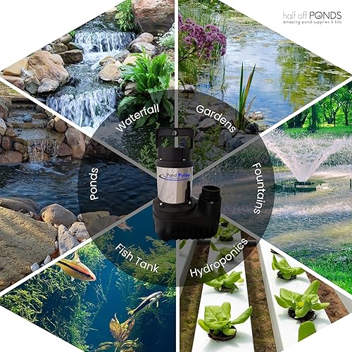 Miniatura 7 de HALF OFF PONDS Pond Pulse - Bomba sumergible de accionamiento híbrido de 5,500 GPH para estanques, jardines acuáticos y cascadas libres de estanques