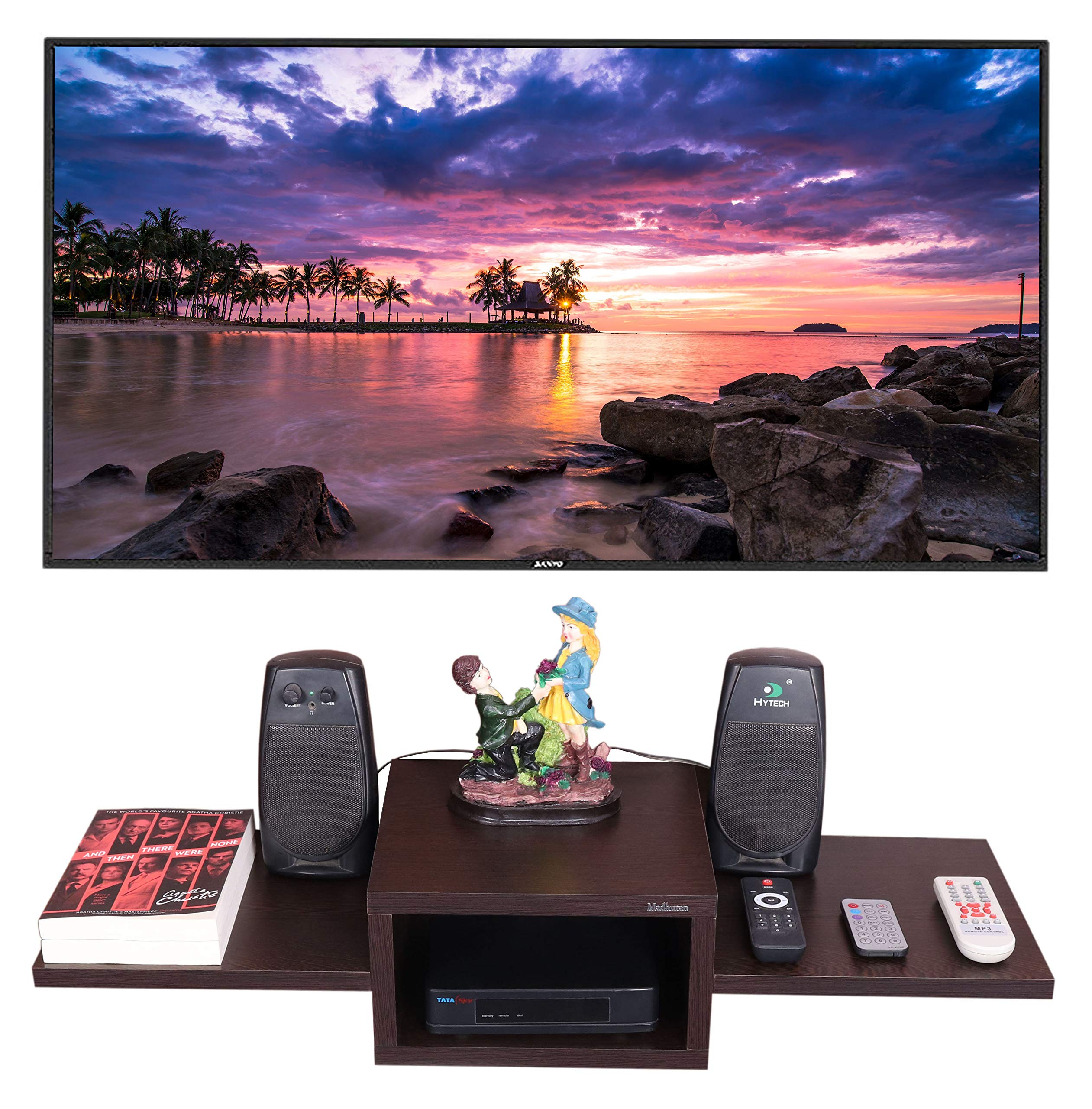 Jet Engineered Wood Wall Hanging Tv Entertainment Units Setup Box Router Stand (Wenge) Living Room Bedroom Furniture Accessories Organizer-image-29