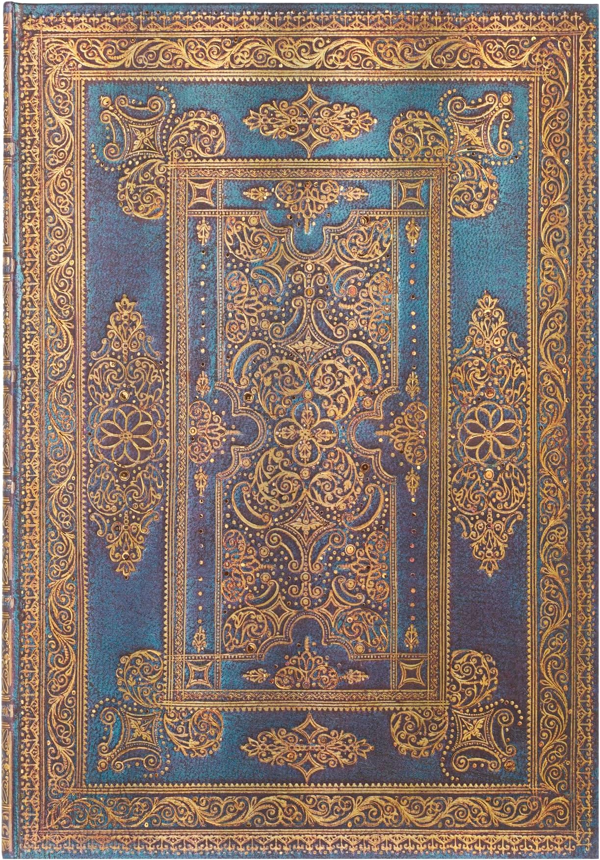 Blue Luxe (Luxe Design) Grande Unlined Hardback Journal (Elastic Band Closure)