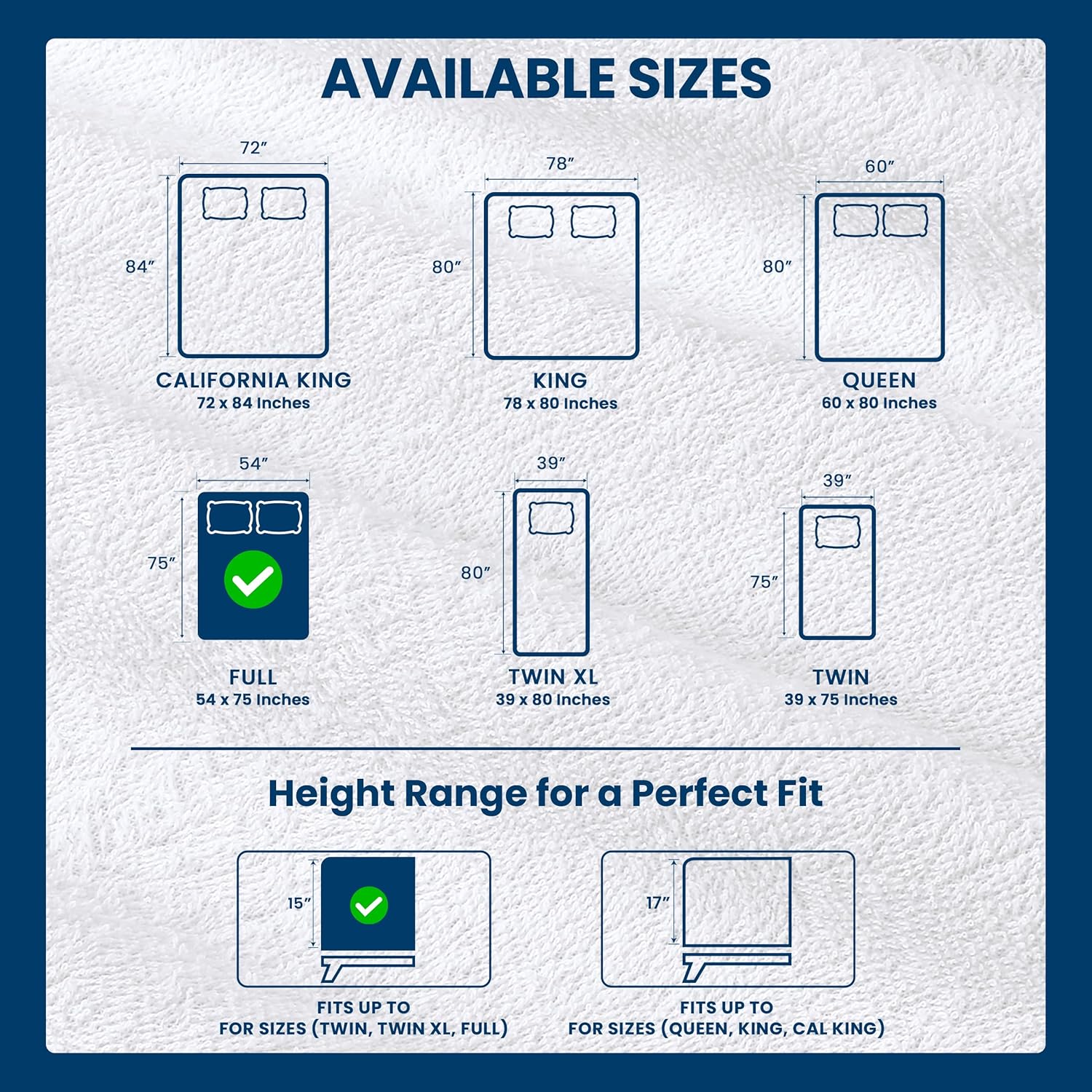 Utopia Bedding Waterproof Mattress Protector Full Size, Premium 200 GSM Terry Mattress Cover, Soft & Breathable Bed Cover, Fitted Sheet Style with Stretchable Deep Pockets 15" (White) - Image 3