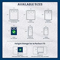 Vista 22 de Utopia Bedding Protector de colchón impermeable tamaño Queen, funda de colchón de primera calidad de 200 GSM de felpa, cubierta de cama suave