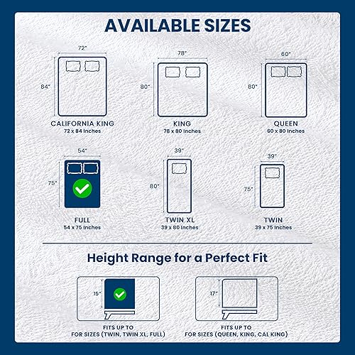 Miniatura 22 de Utopia Bedding Protector de colchón impermeable tamaño Queen, funda de colchón de primera calidad de 200 GSM de felpa, cubierta de cama suave