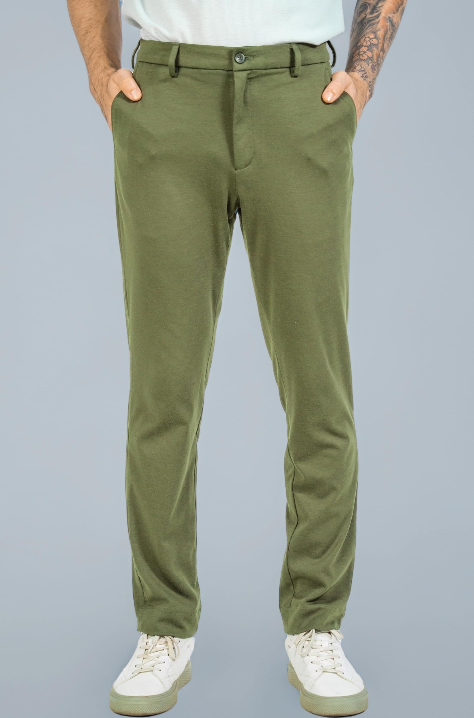 The Pant Project Luxury PV Stretchable Casual Pants for Men | Stylish Slim Fit Men's Wear Trousers for Office or Party | Mens Fashion Dress Trouser with Expandable Waist & 4 Way Stretch