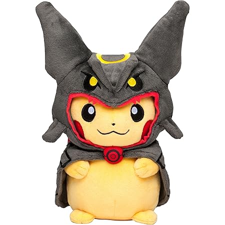 Amazon ポケモンセンターオリジナル ぬいぐるみ 黒いレックウザポンチョを着たピカチュウ ぬいぐるみ おもちゃ