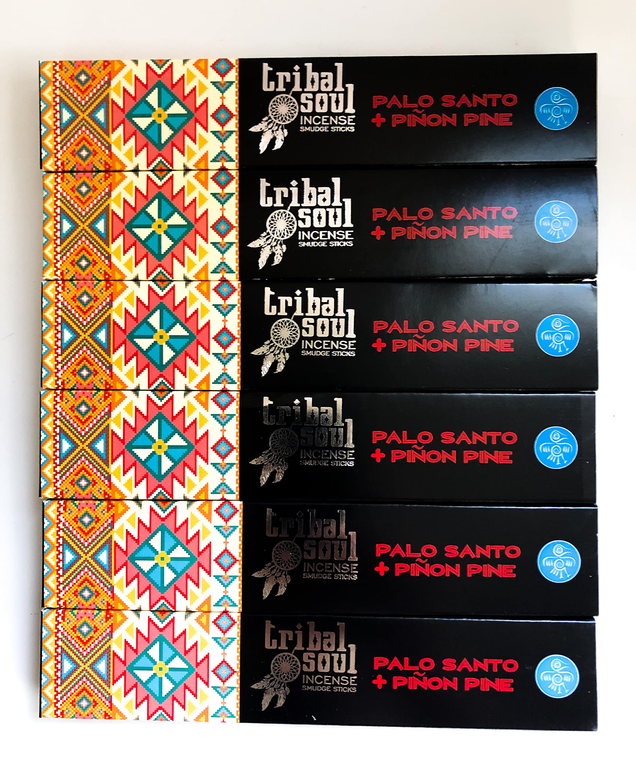 Tribal Soul Incense Smudge Sticks - Premium Incense - 90 Grams (Palo Santo + Pinon Pine)