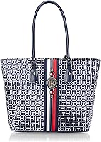 Tommy Hilfiger Women's Jaden Plus Tote Bag - Lightweight Nylon Designer Shoulder Tote with Zipper & Pockets