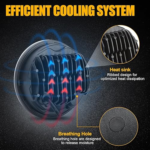 Miniatura 7 de SUPAREE Faro delantero LED de 5.75 pulgadas para motocicleta, Plug & Play, 5-34 pulgadas, con 14 chips compatibles con Dyna Softail Deuce Wide Glide