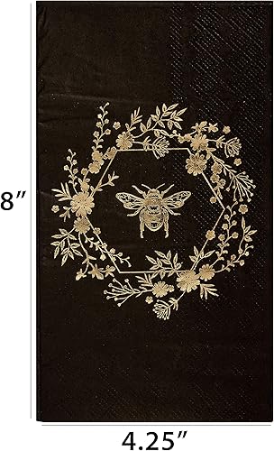 Miniatura 5 de C.R. Gibson Honeycomb Hive - Servilletas de papel dorado para invitados, 16 unidades (TW8-25361)