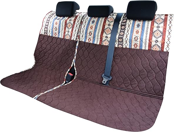 Amazon ココトリコ Cocotorico 後部座席用シートカバー２枚セット 普通車 コンパクトカー用 ラパス柄 バンダナ別売り ラパス ダークブラウン柄 シートカバー 車 バイク