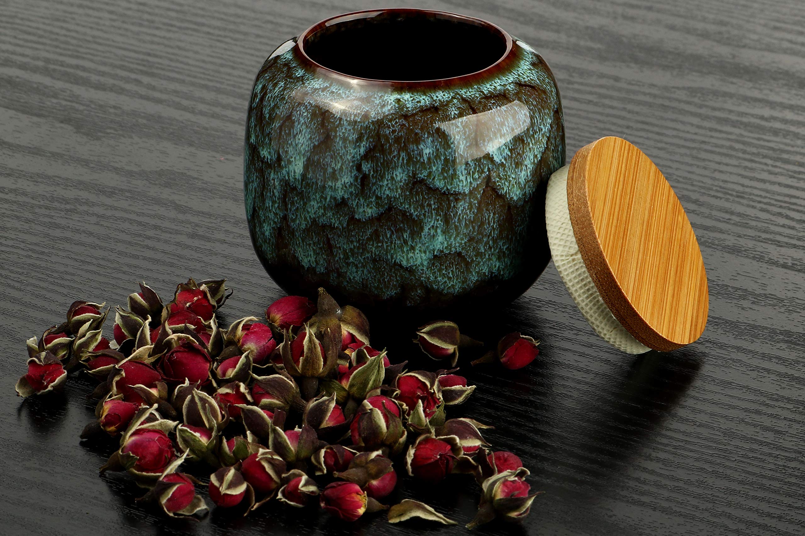 jessie Loose Tea Tin Tea Storage Tea Caddy Tea Canister Tea Storage Container Tins Jar with Airtight Lid (Light blue)