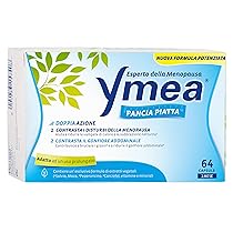 Ymea Pancia Piatta Integratore Alimentare Esperto della Menopausa, Contrastra il Gonfiore Addominale e i disturbi della Menopausa, 64 capsule