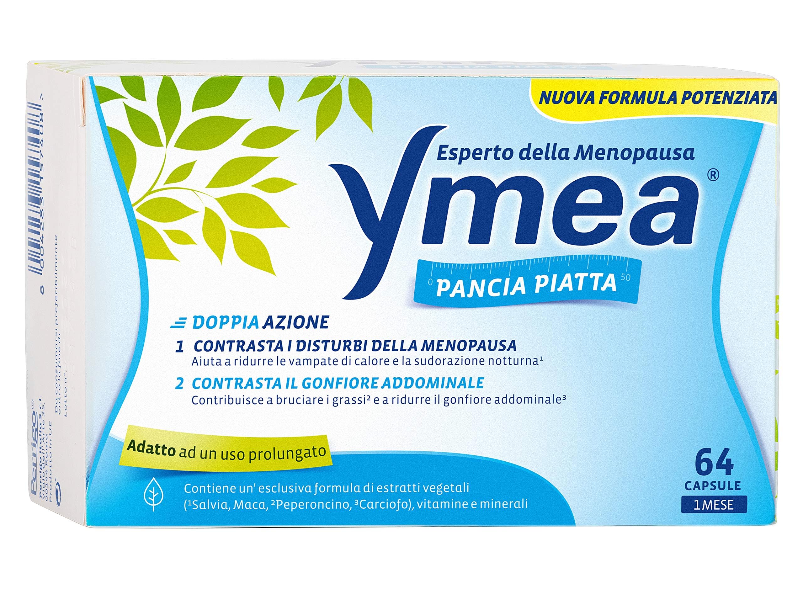 Ymea Pancia Piatta, Integratore Menopausa, 64 Cps (1 mese trattamento)