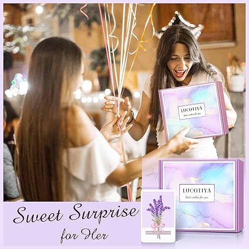 Miniatura 2 de LUCOTIYA Regalos para mujeres, cesta de regalos de Navidad para mujer, vaso de vino de cumpleaños, paquete de cuidado personal, regalo para mamá,