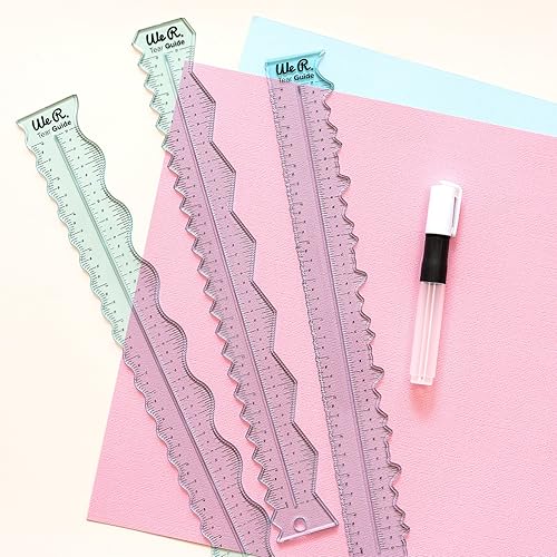 Miniatura 7 de We R Memory Keepers Guía de reglas y lágrimas, papel fácil de rasgar y enmarañar, proyecto de manualidades, zigzag, onda, cubierta gruesa, cubierta