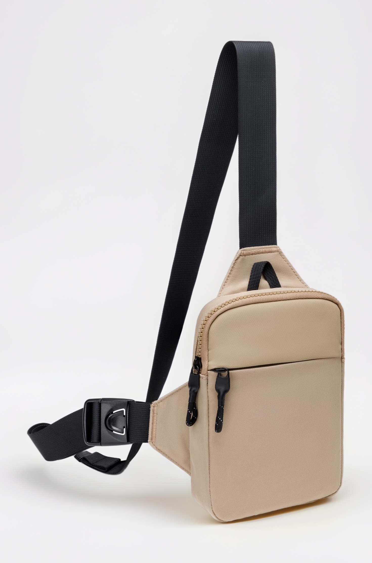 Mini Sling Bag for Men Women, Small Crossbody Waterproof Practical Shoulder Chest Bag for Travel Work Sport, Beige, Small, Sling Crossbody Backpacks