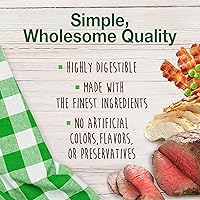 Vista 4 de Nylabone Healthy Edibles Masticables Naturales para Perros - Golosinas masticables de larga duración para perros, sabor a carne asada y pollo