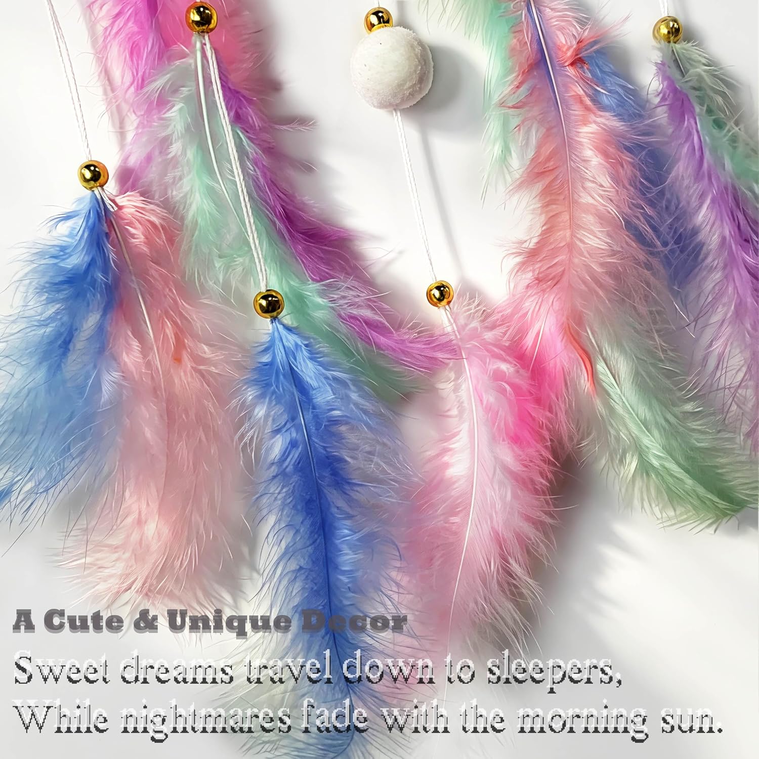 Pink Dream Catchers with Bear,Dream Catcher for Girls image 4