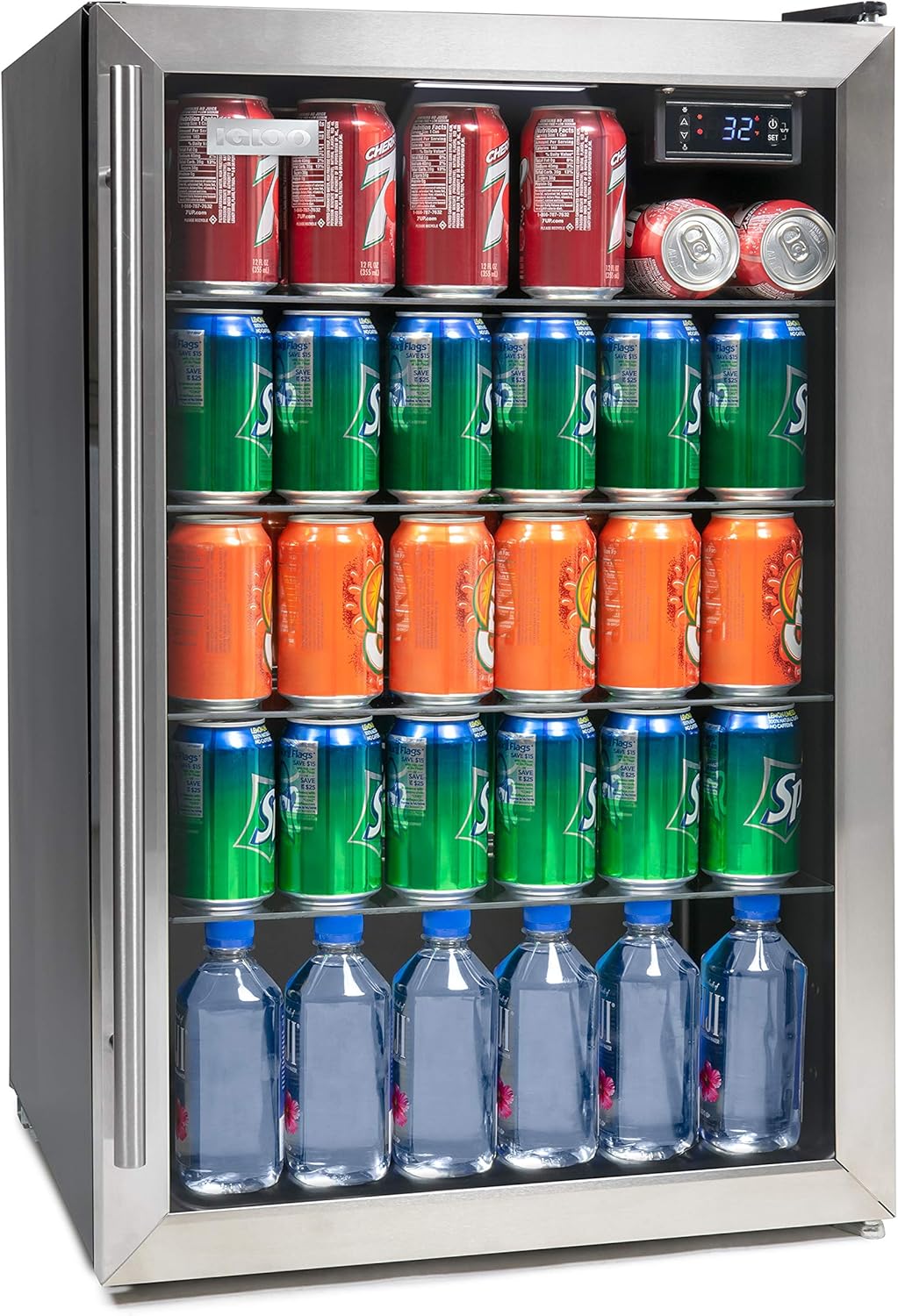 Igloo IBC41SS Beverage Center filled with drinks