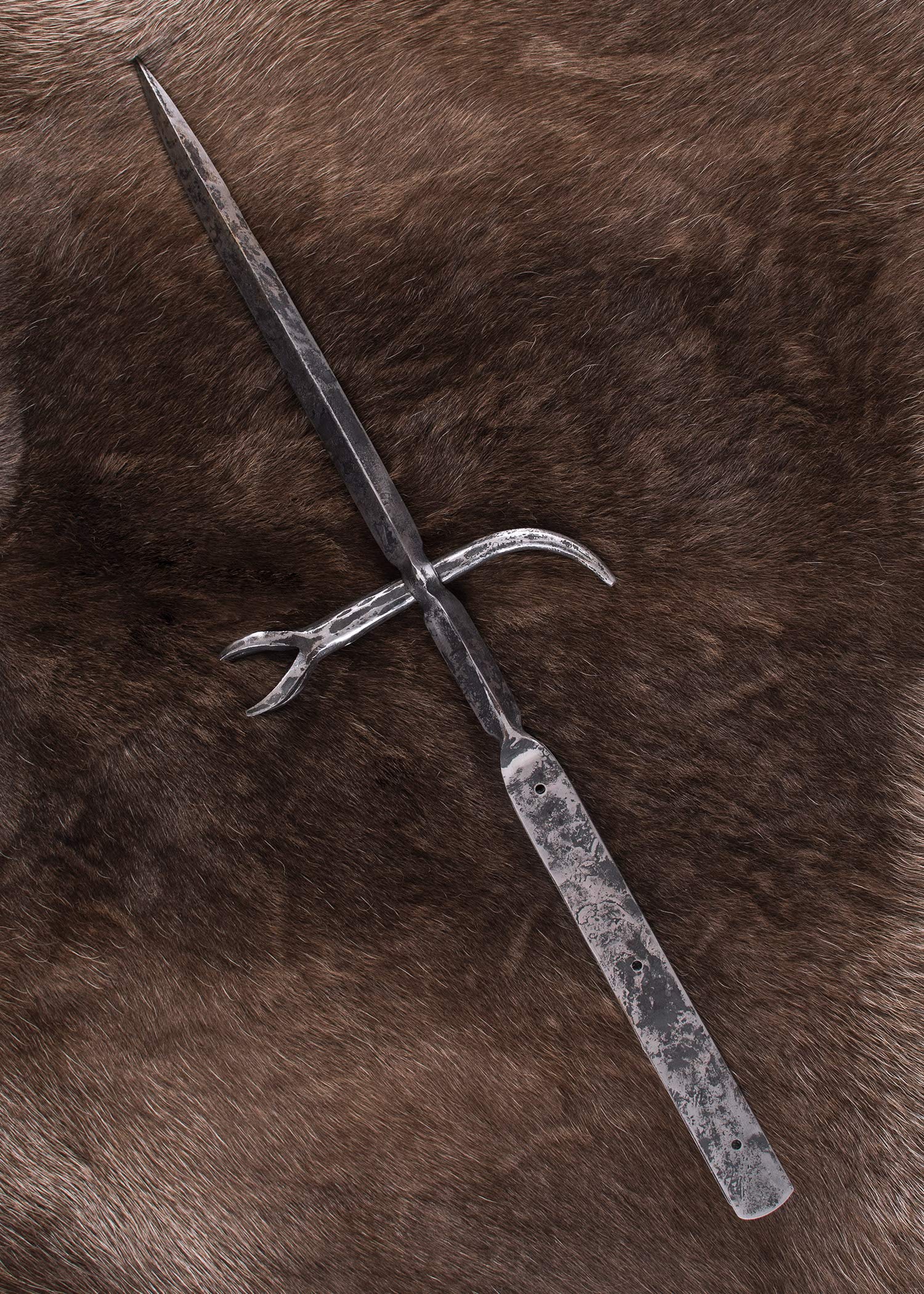 Ulfberth Luzerner Hammer, geschmiedet aus Stahl für Erwachsene - Lanzenspitze Helebarden ohne Schaft für Mittelalter und Reenactment