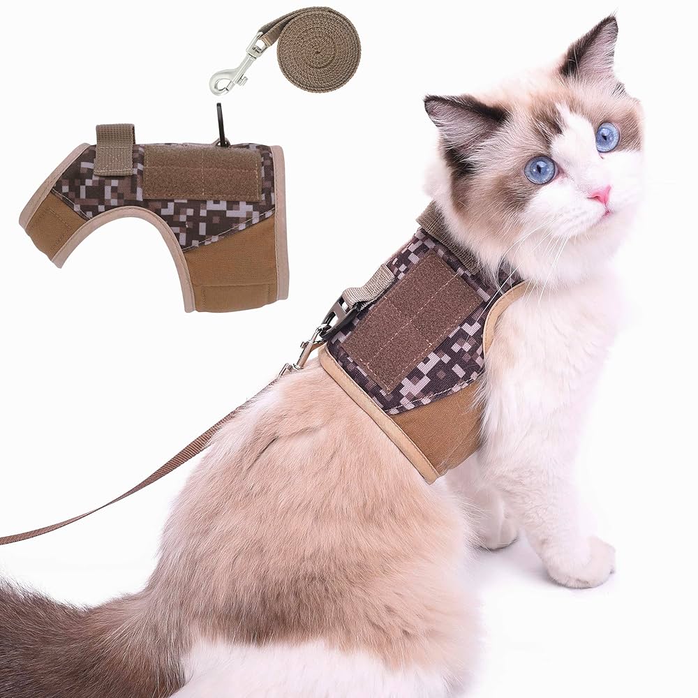 Yizhi Miaow Kitty Harness And Leash For Walking Escape Proof, Adjustable Kitty W