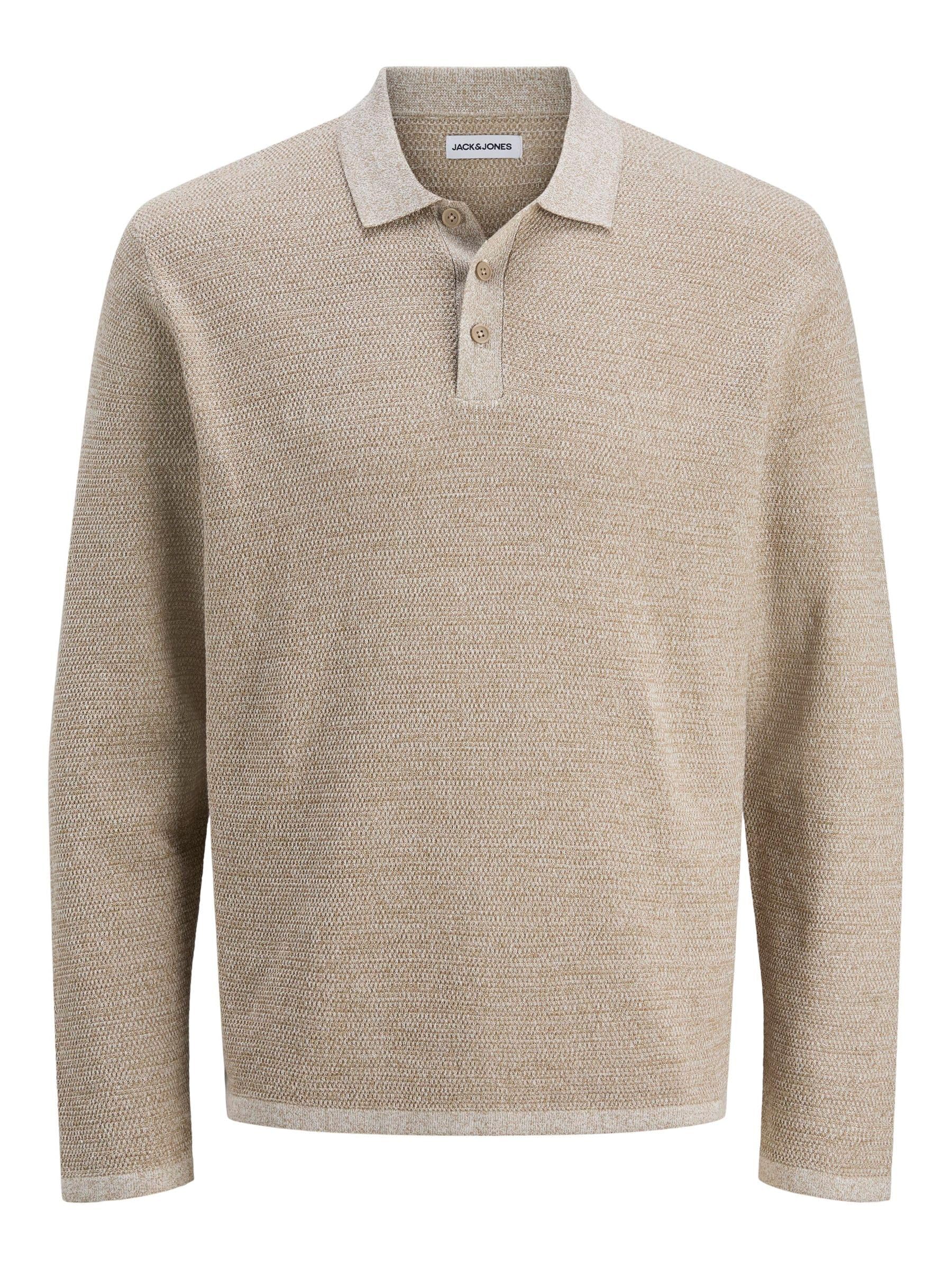 JACK & JONES Jjegeorge Knit Polo LS Sn, Coriander, XL