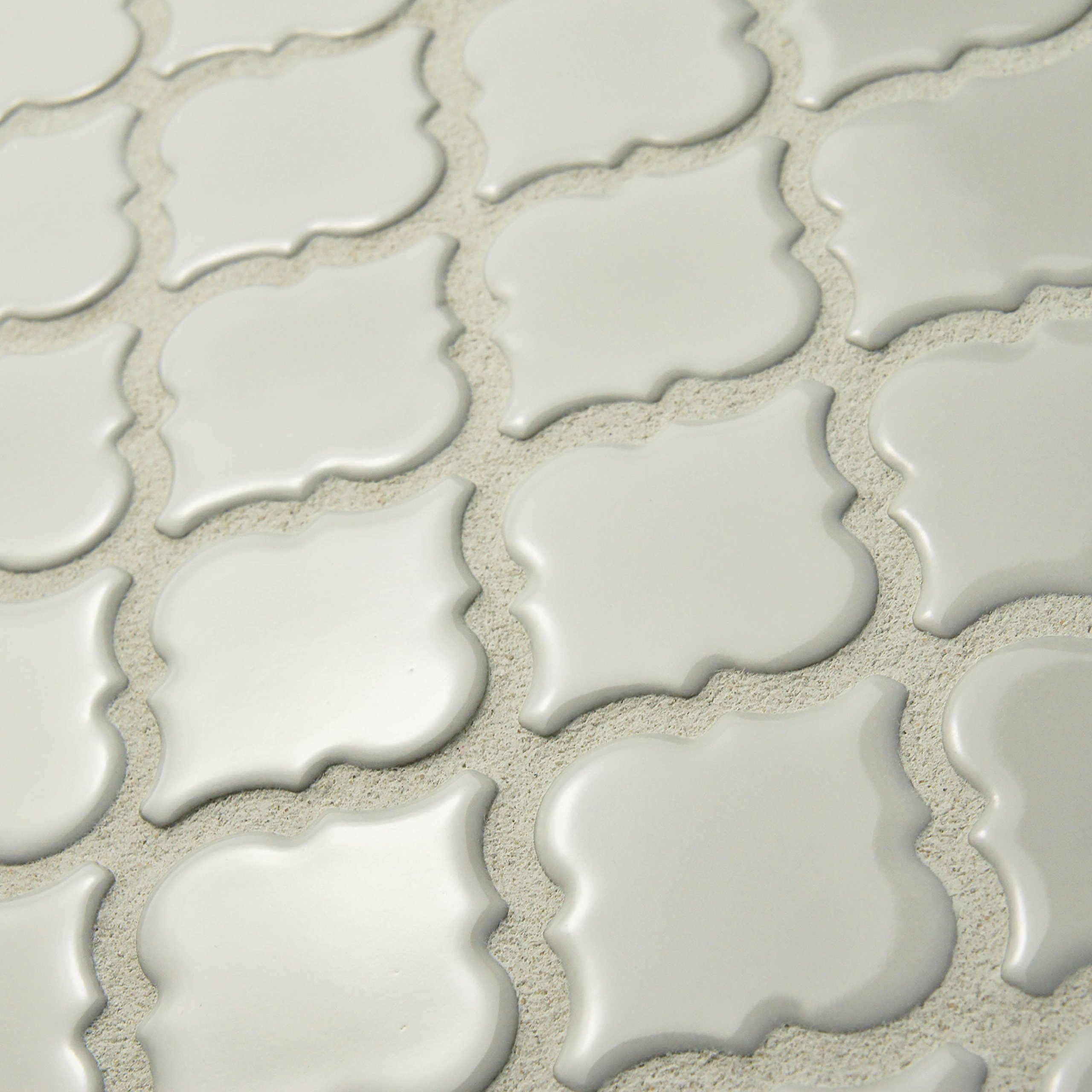 Merola Tile Hudson Tangier - Azulejo de porcelana blanca brillante de 12-3/8 x 12-3/8 pulgadas