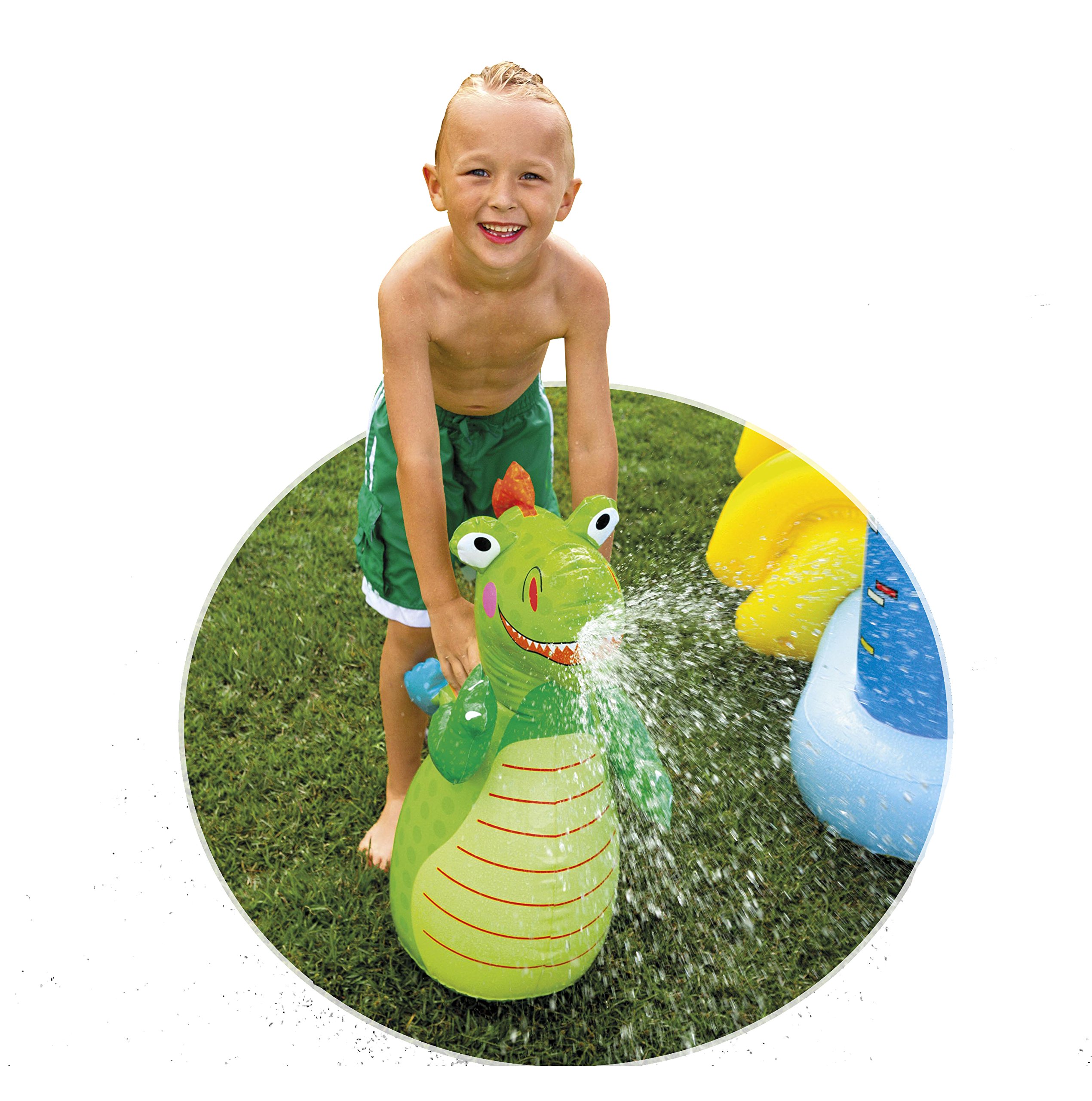 Intex 57138 - Spielcenter mit Wasserstrahlen, Schlossform, 185 x 152 x 107 cm