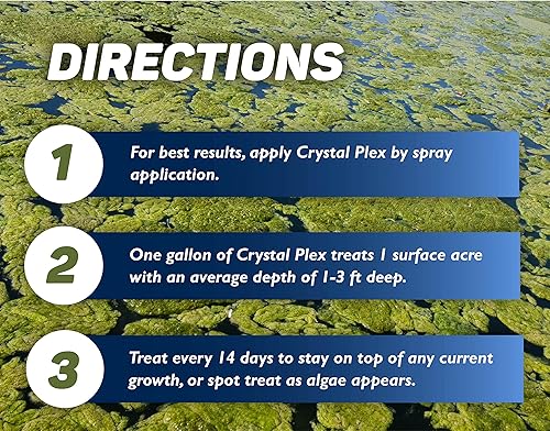 Miniatura 5 de Sanco Industries Crystal Plex control de algas y alguicida acuático, 1 galón