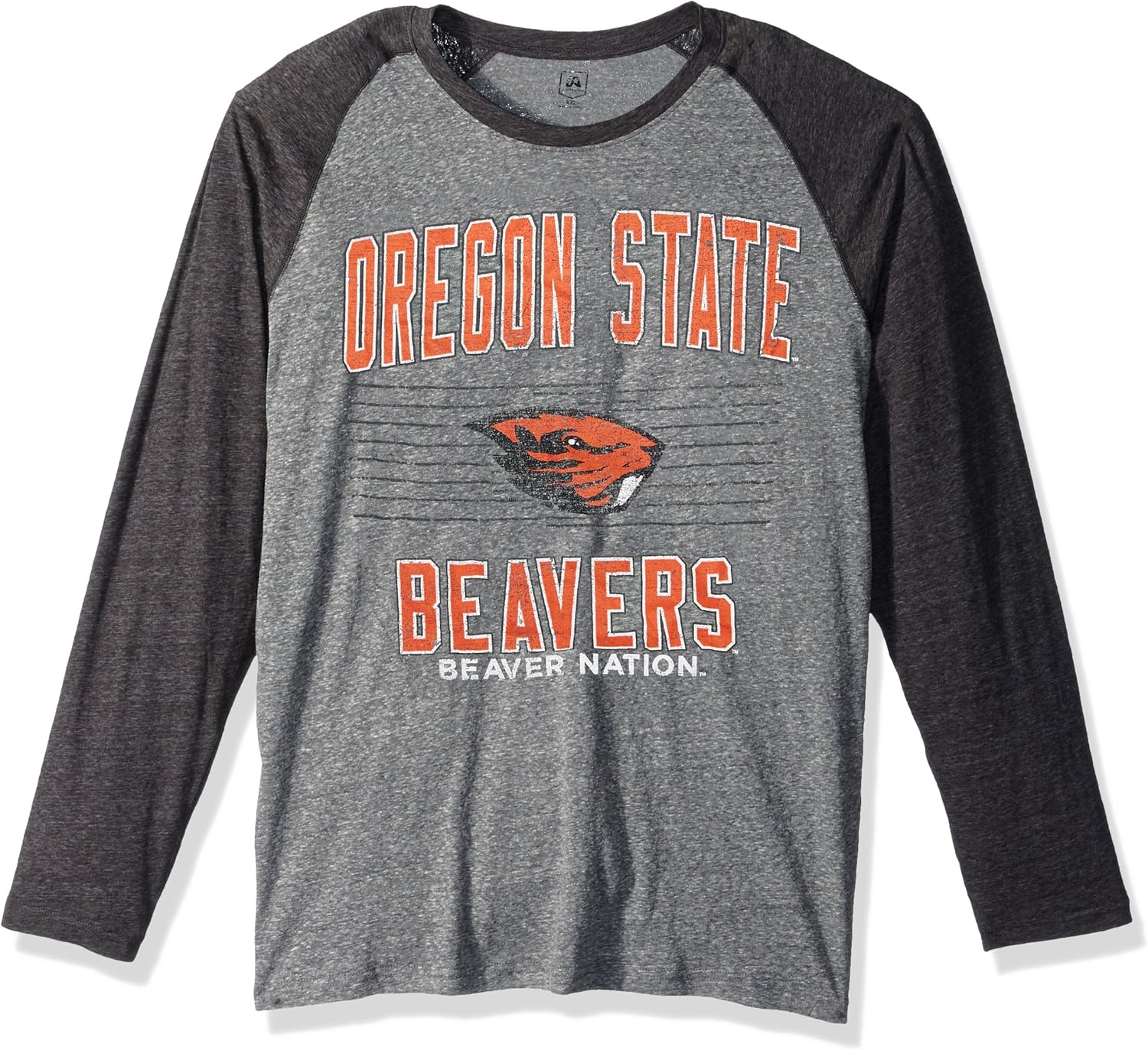 NCAA Oregon State Beavers Men's AAA Tee Baseball Tee, Large, Graphite Heather