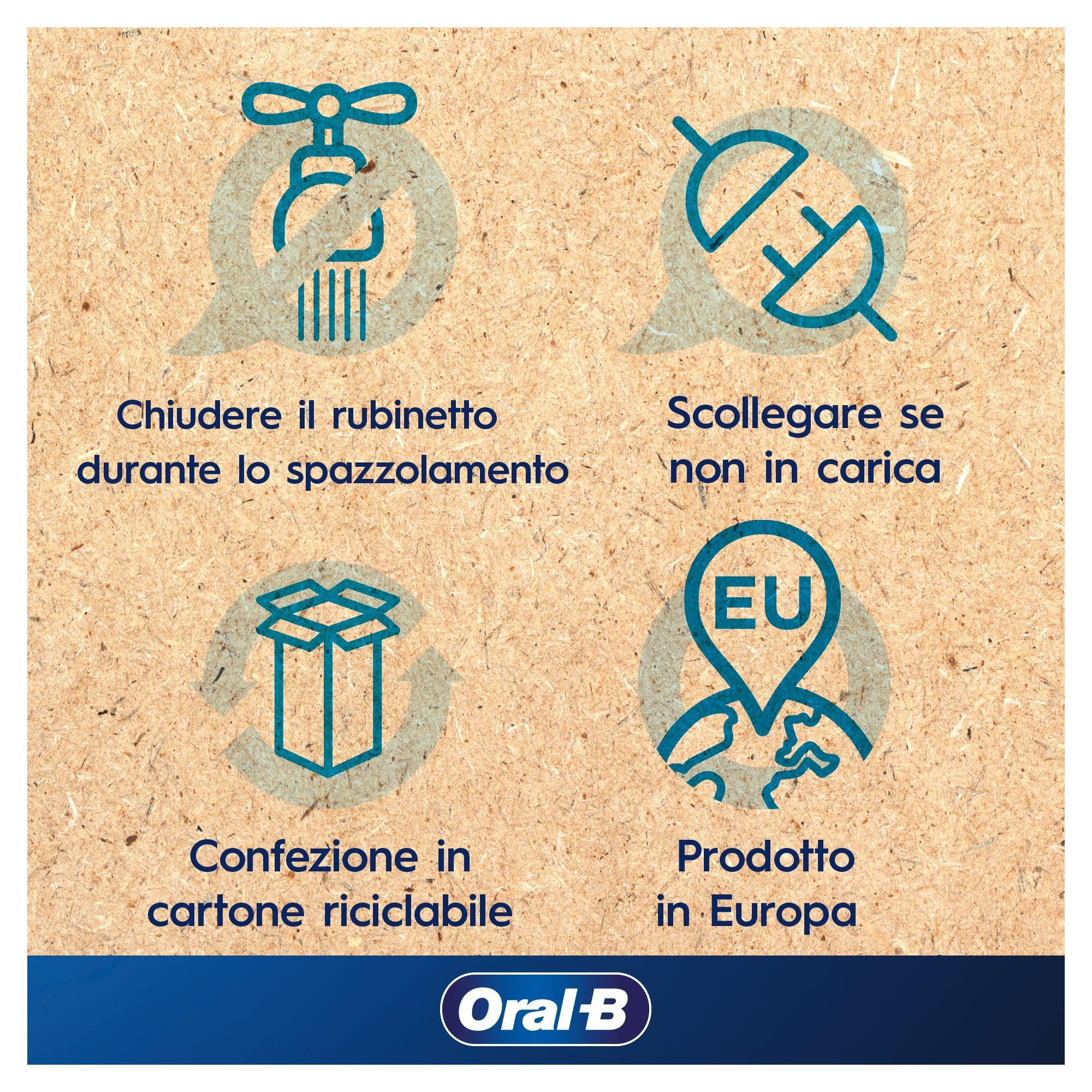 Oral-B Pro 3-3000 Spazzolino Elettrico 3 Modalità di spazzolamento, Sensore di Pressione, Azione Sbiancante, Ideale per Denti Sensibili 1 Testina, Batteria Litio, Bianco