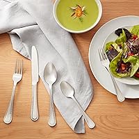 Vista 8 de Yaxa Basics - Juego de cubiertos de acero inoxidable, cubiertos de plata aptos para lavavajillas, servicio para 4, juego de 20 piezas de tenedores