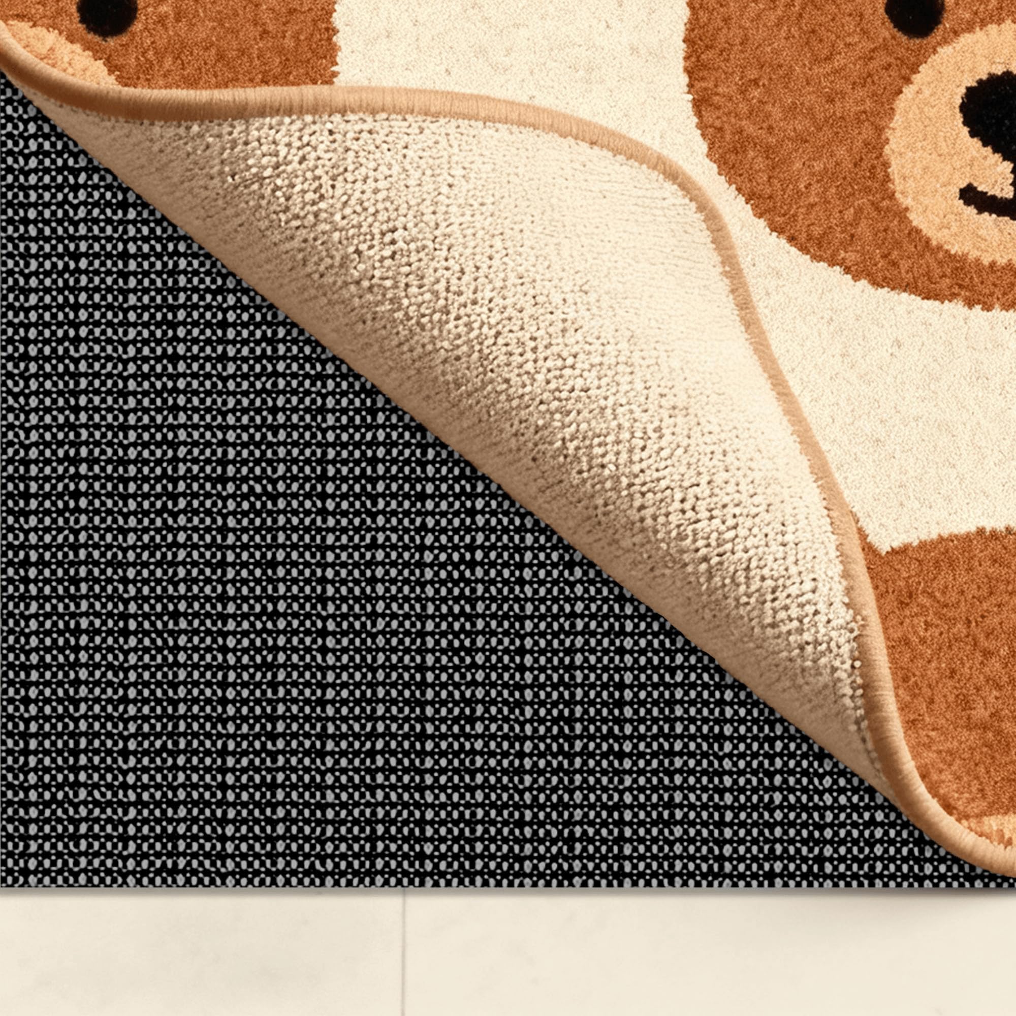 Non Slip Rug Underlay 130 x 220 cm Cuttable PVC Anti Slip Rubber Matting Multipurpose Mat for Drawers Shelves Carpet, Used on Hard Smooth Floors, Black