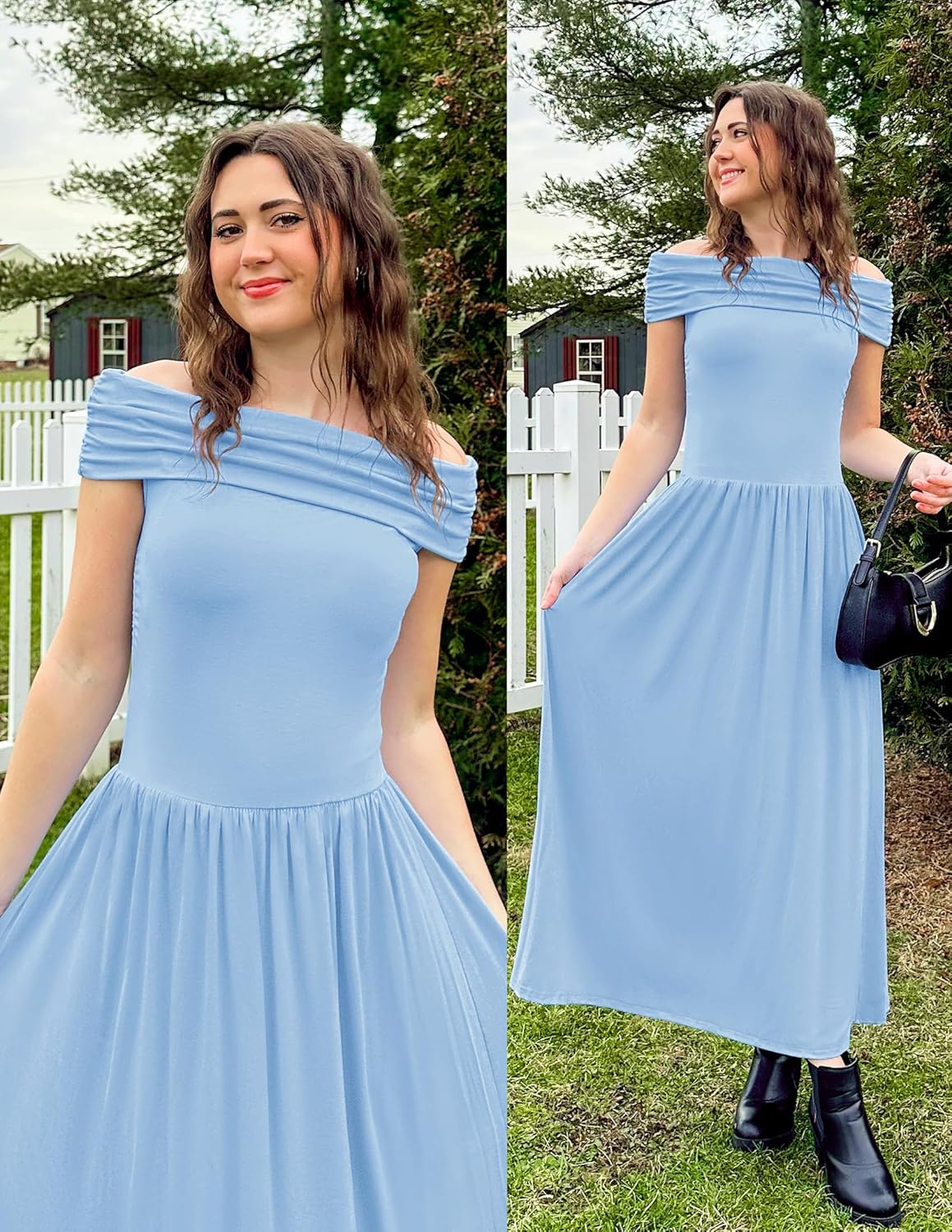 ZESICA Women's Off The Shoulder Maxi Dress 2026 Summer Sleeveless Casual Slim Swing Pleated Formal Party Dresses - Image 5