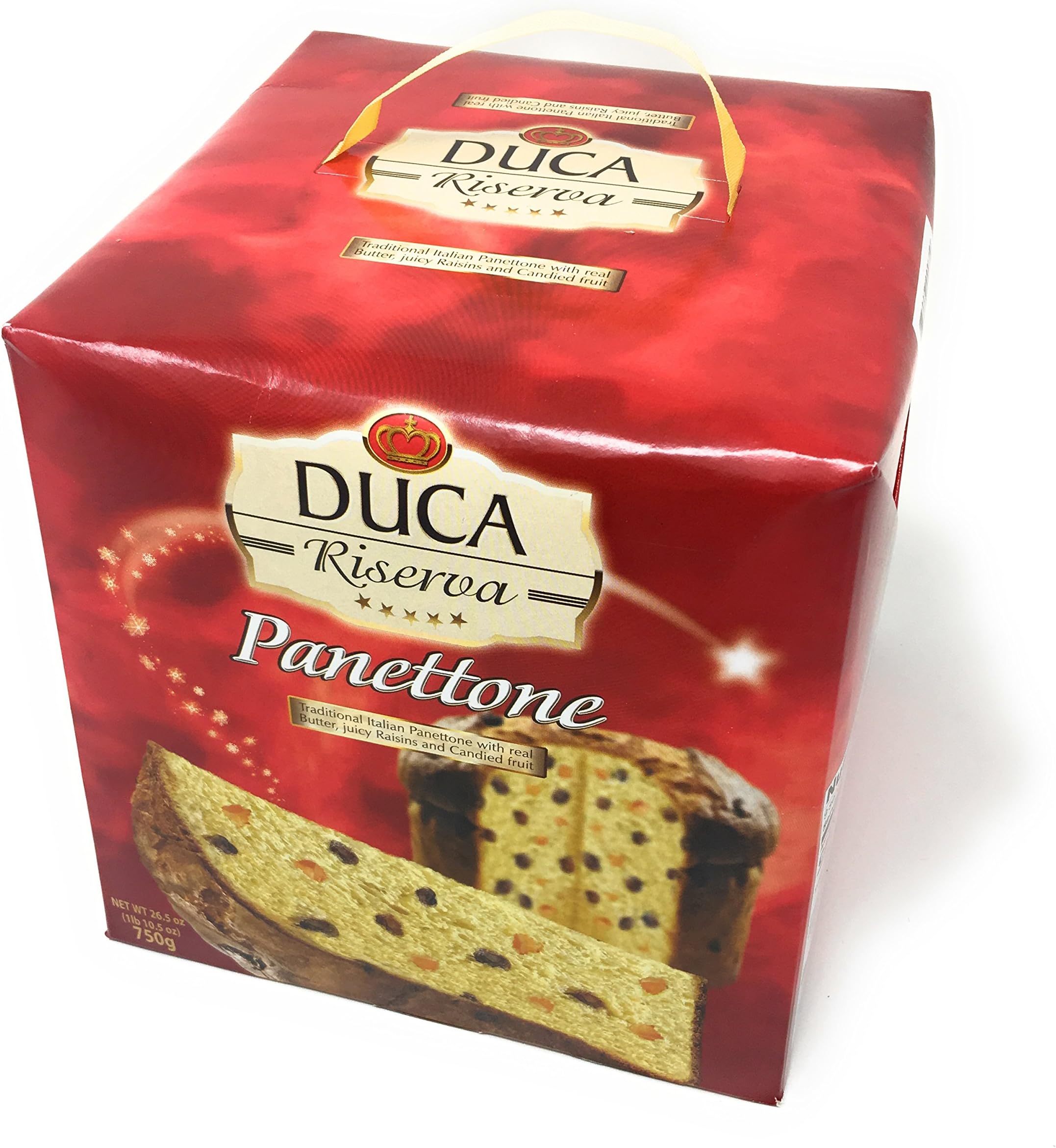 Duca Riserva Panettone, Imported from Italy, Traditional Recipe, 26.5 Ounces (750 grams)
