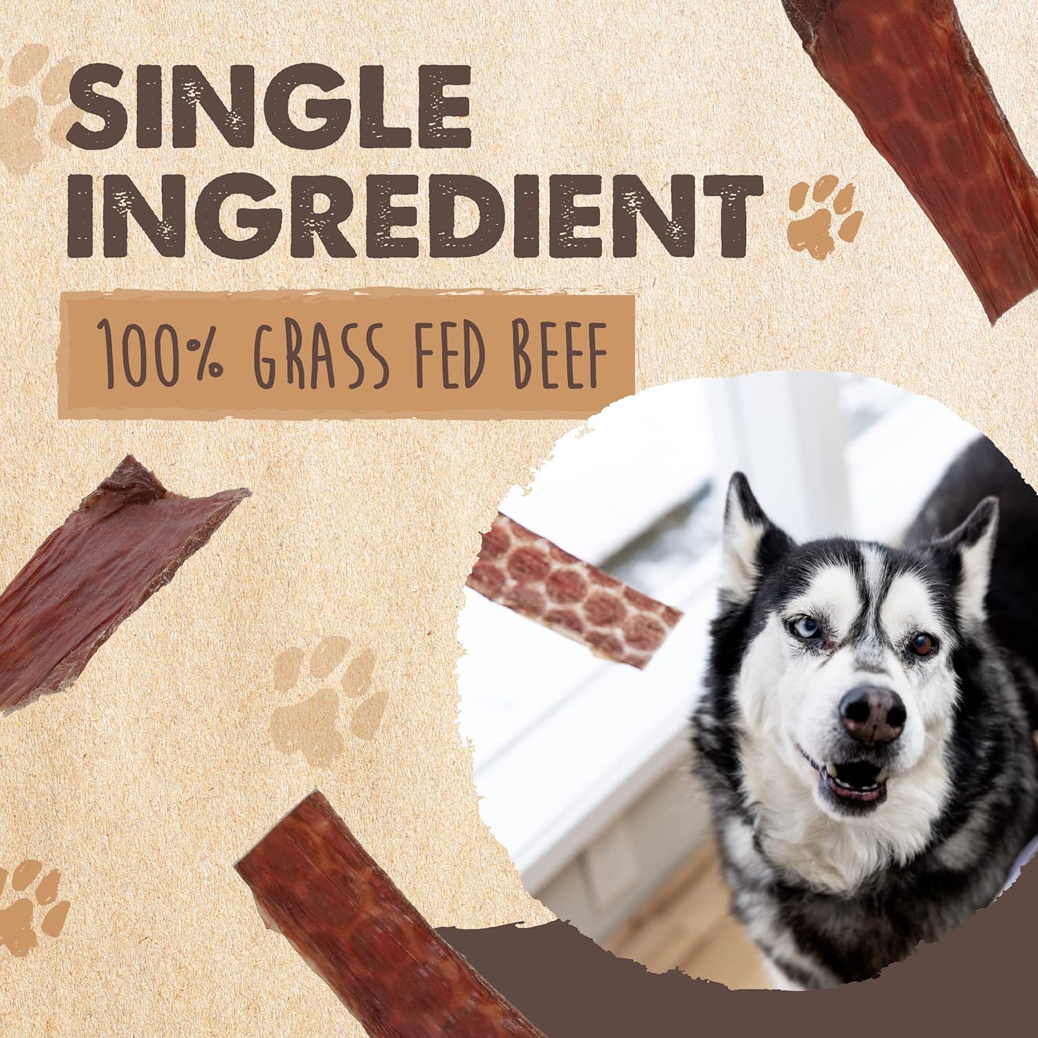 Mighty Paw Naturals Beef Gullet Jerky for Dogs | 100% Natural Beef Gullet Sticks for Small, Medium and Large Breeds. Natural Treat for Large Pets, and Puppies. Dried Dog Treats 14 oz (Pack of 2)