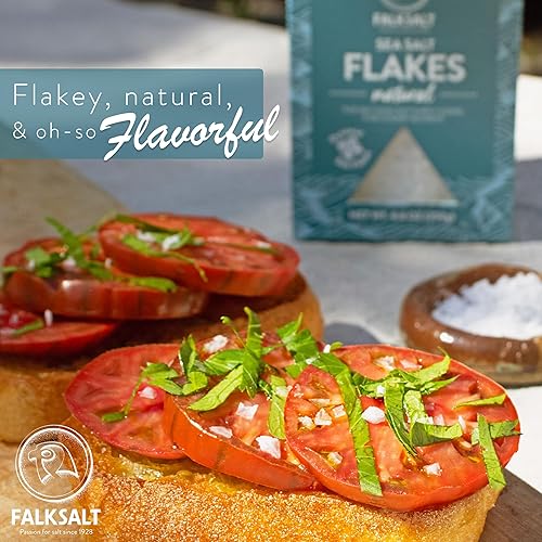 Miniatura 5 de FALKSALT | Copos de sal marina naturales orgánicas de 2.47 onzas | Certificado sin OMG, Kosher y Halal | Copos de sal marina de acabado gourmet | 5