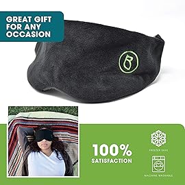 BARMY Weighted Sleep Mask for Women and Men (0.8lb/13oz) Weighted Eye Mask for Sleeping, Eye Cover Blocks Light Helps Relaxation and Night Sleep, Comfortable Blackout Sleeping Mask, Black