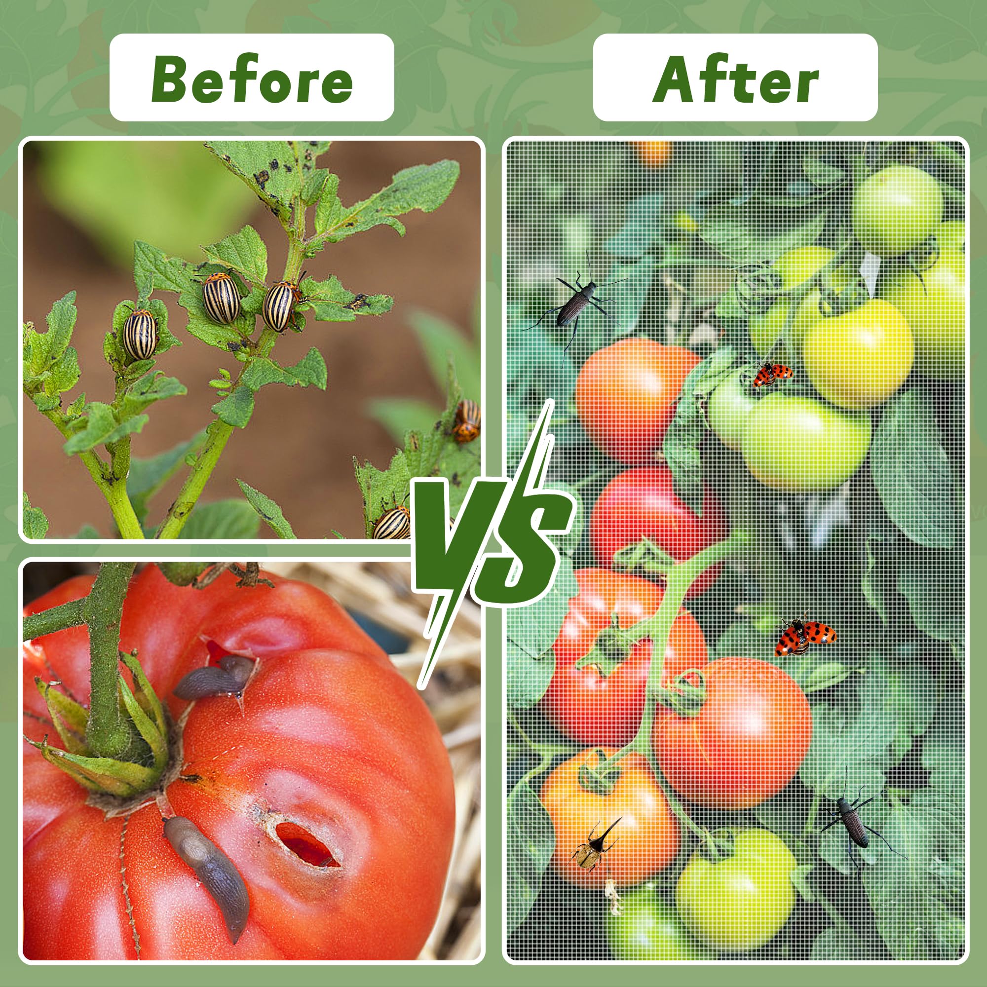 Cobertura Para Gaiola De Tomate - 3 Peças 150x45cm Com Zíper E Cordão