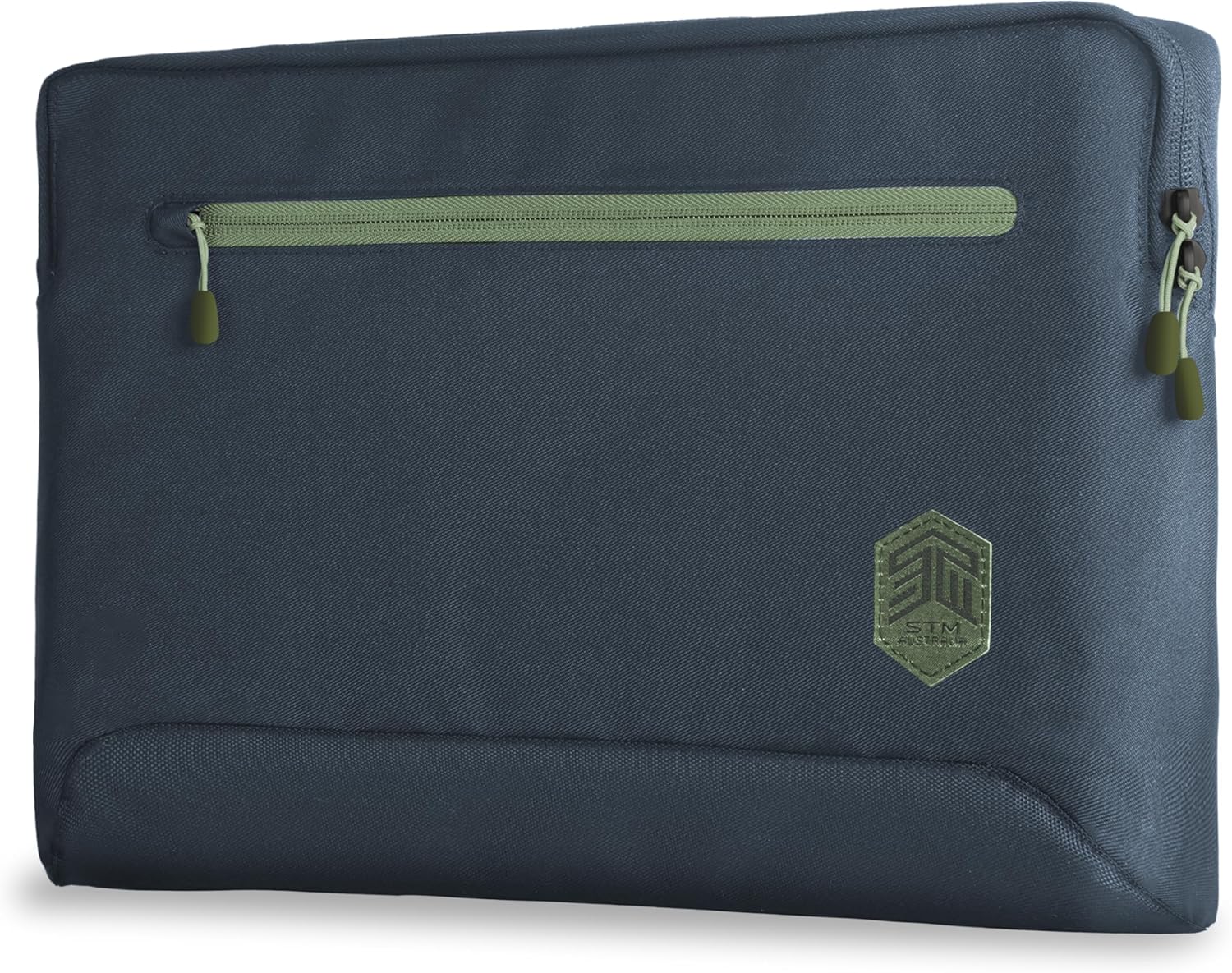 STM Eco Sleeve Fits up to a 16" Laptop – Made of 100% Recycled Fabric, Slim Lightweight and Durable, Protective Padded Laptop Compartment with Front Zipper Pocket - Blue